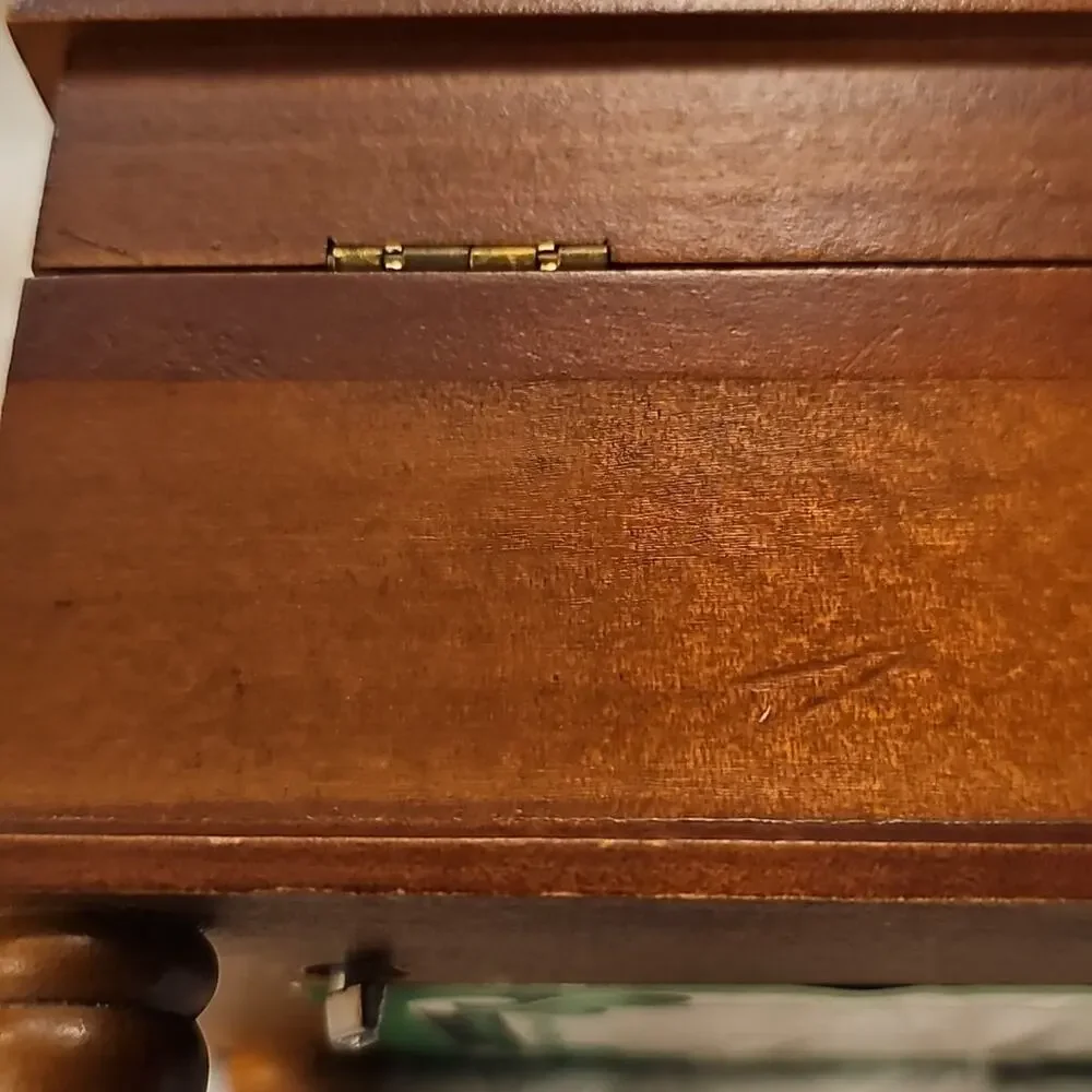 Vintage Linden Hummel Vintage Music Jewelry Wooden Box Lara's Theme & Edelweiss